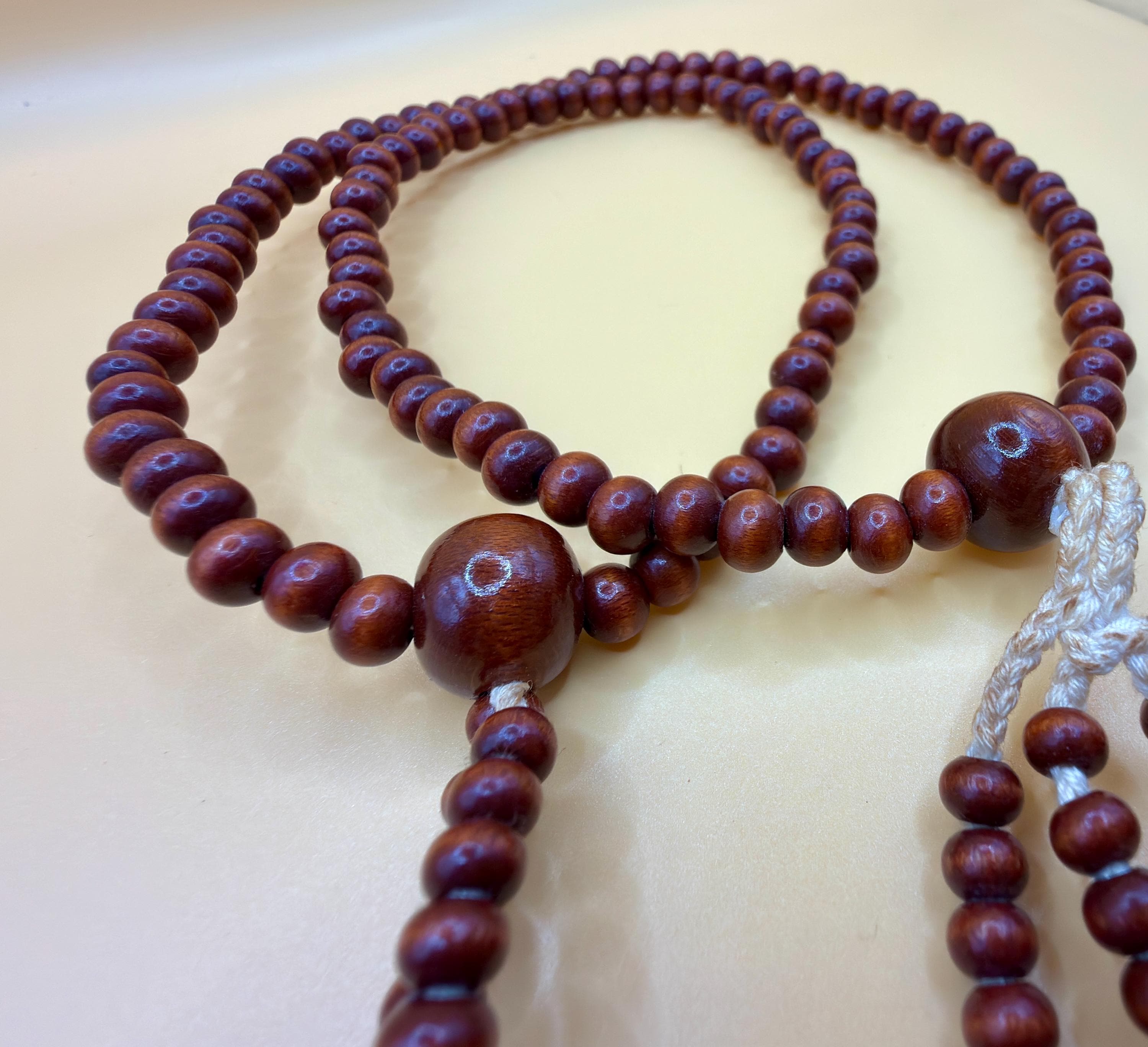 Japanese Bhuddist Wooden Prayer Beads rosary image 5
