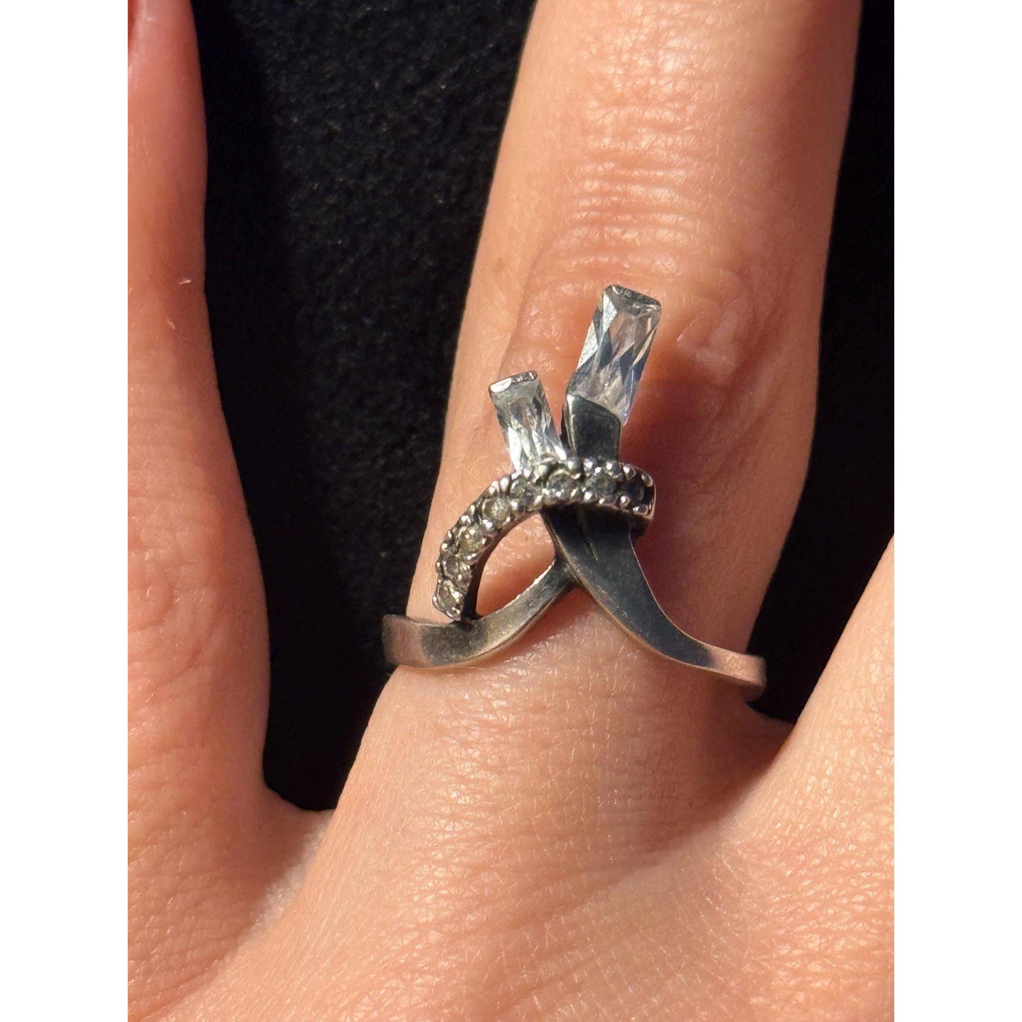 Silver Ring 925 Women's Jewelry Beautiful Vintage Ukraine with stones