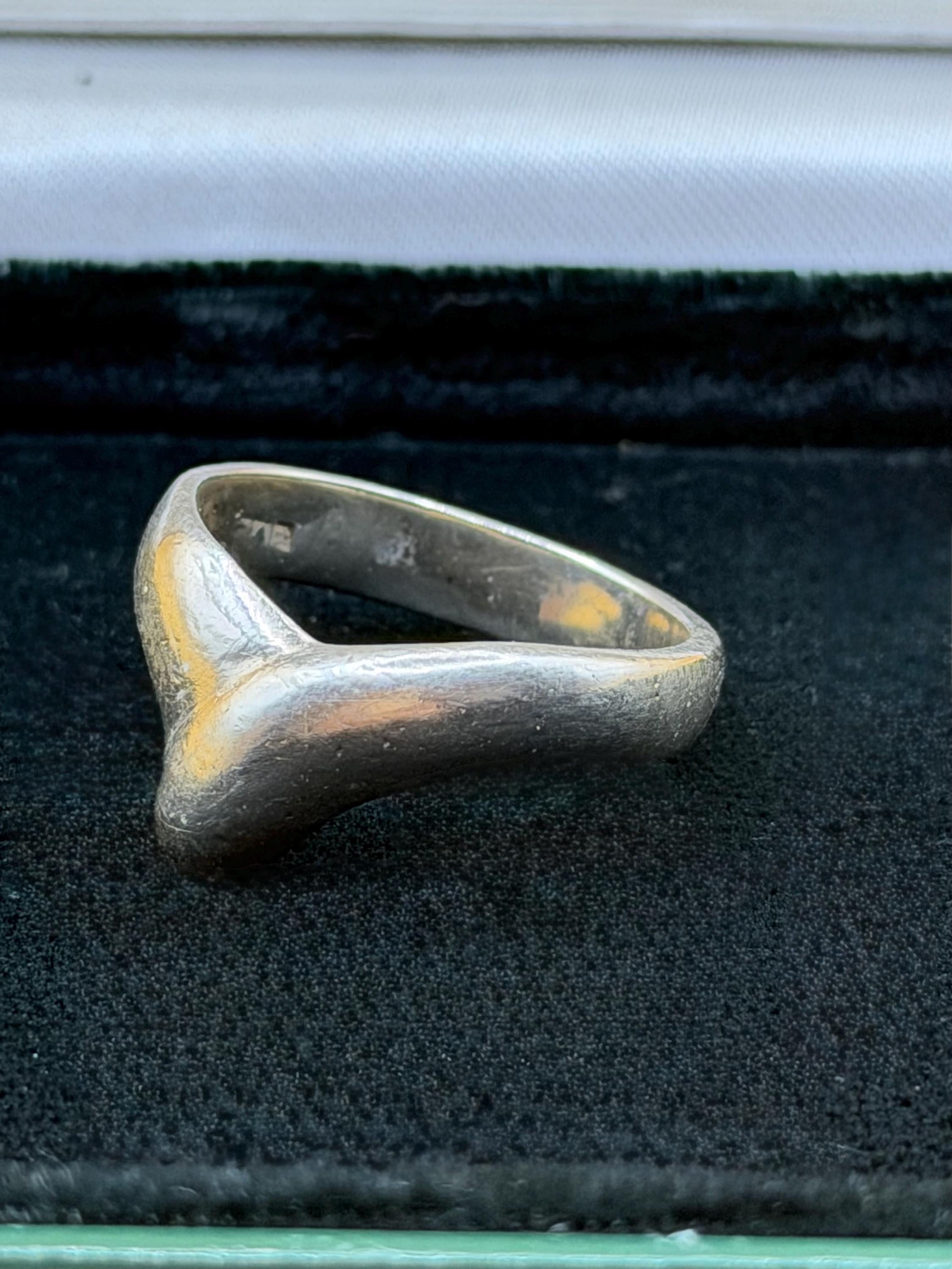 Vintage sterling silver ring Uk size S#140