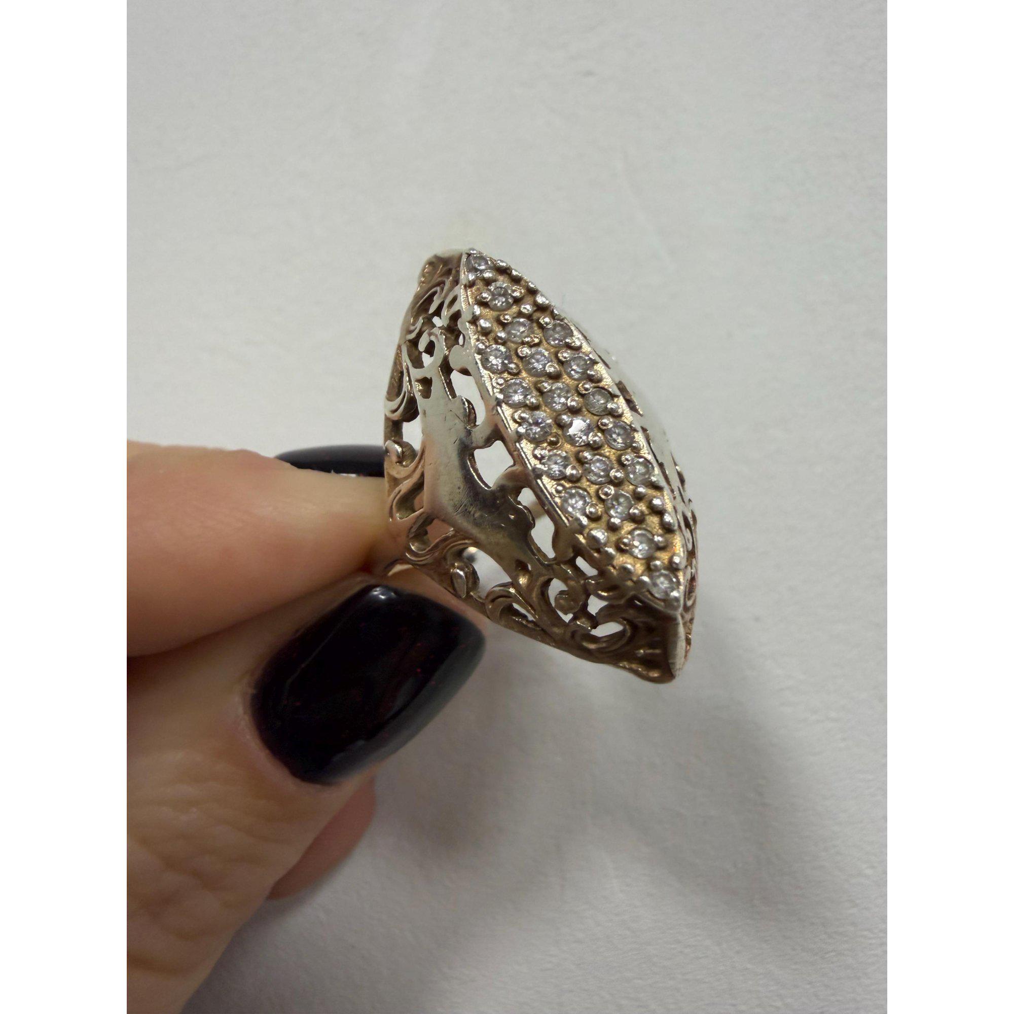 Vintage sterling silver ring from the 90s Soviet Union era Uk size U image 2