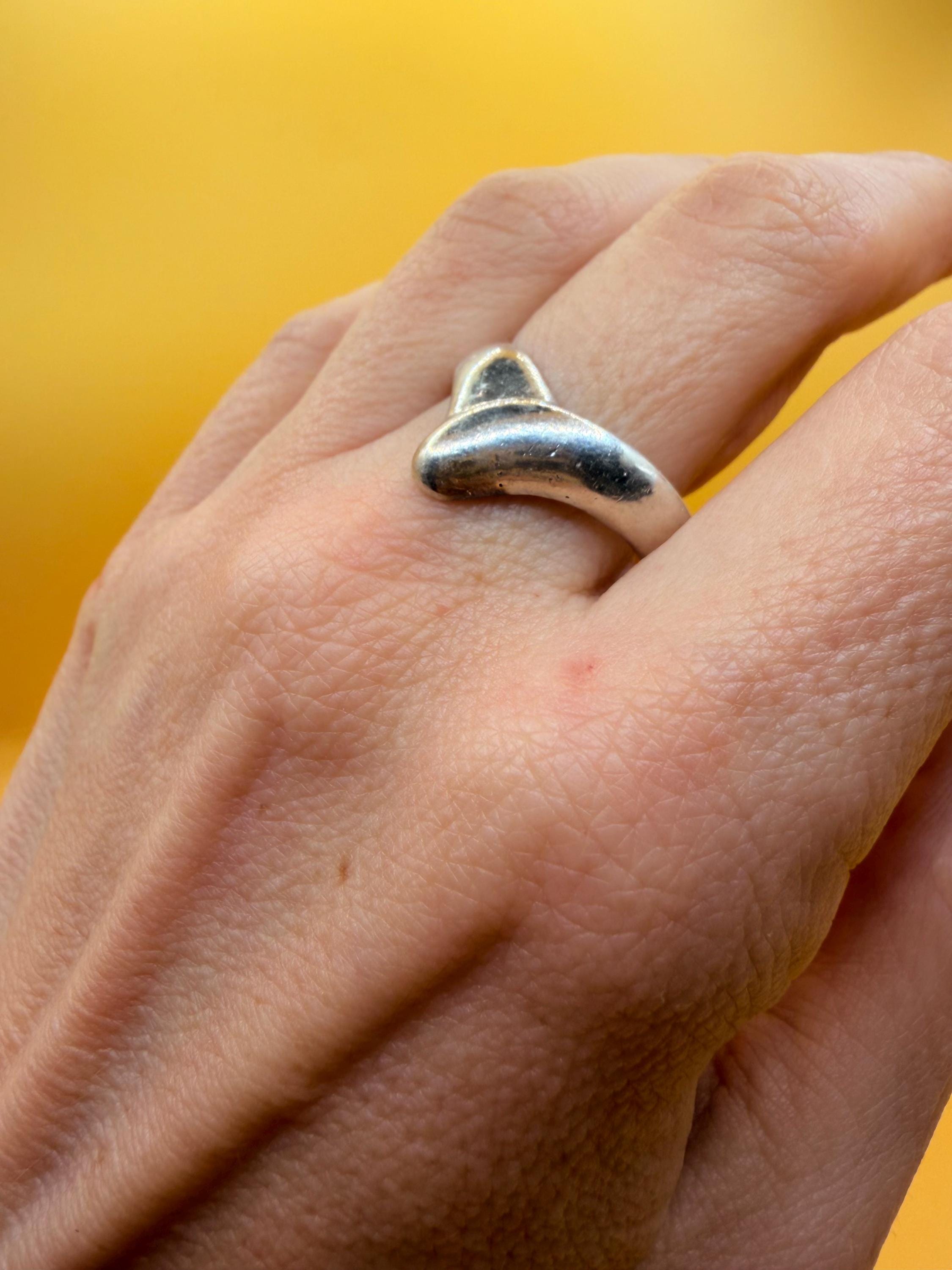 Vintage sterling silver ring Uk size S#140 image 4