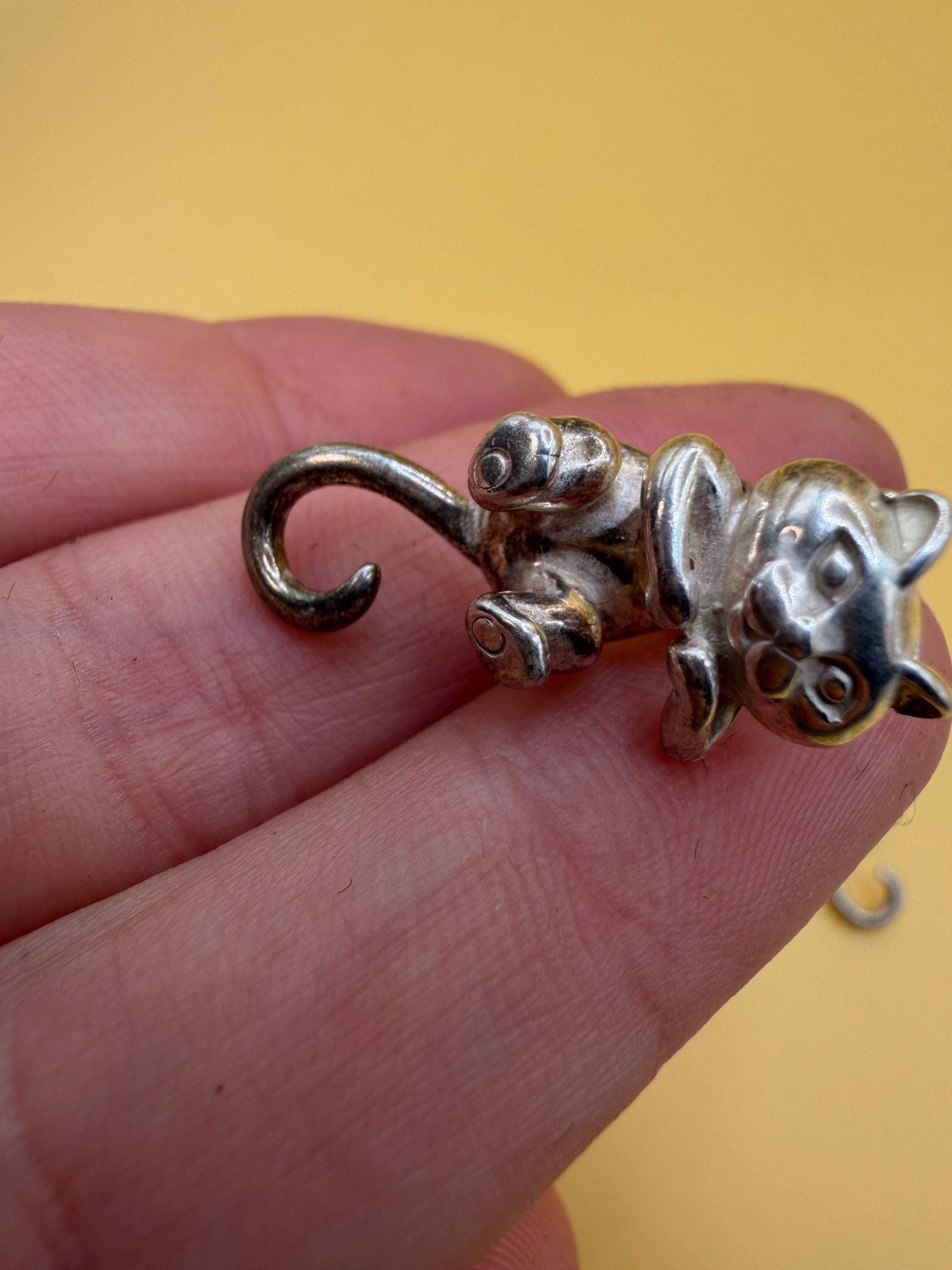 Sterling Silver Cat Clinging Earrings – Pet Lover Jewelry image 8