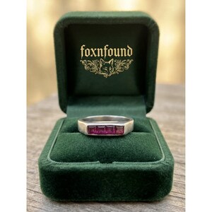 Soviet Vintage Silver 875 Ruby Ring Size P (7-7.5) 218