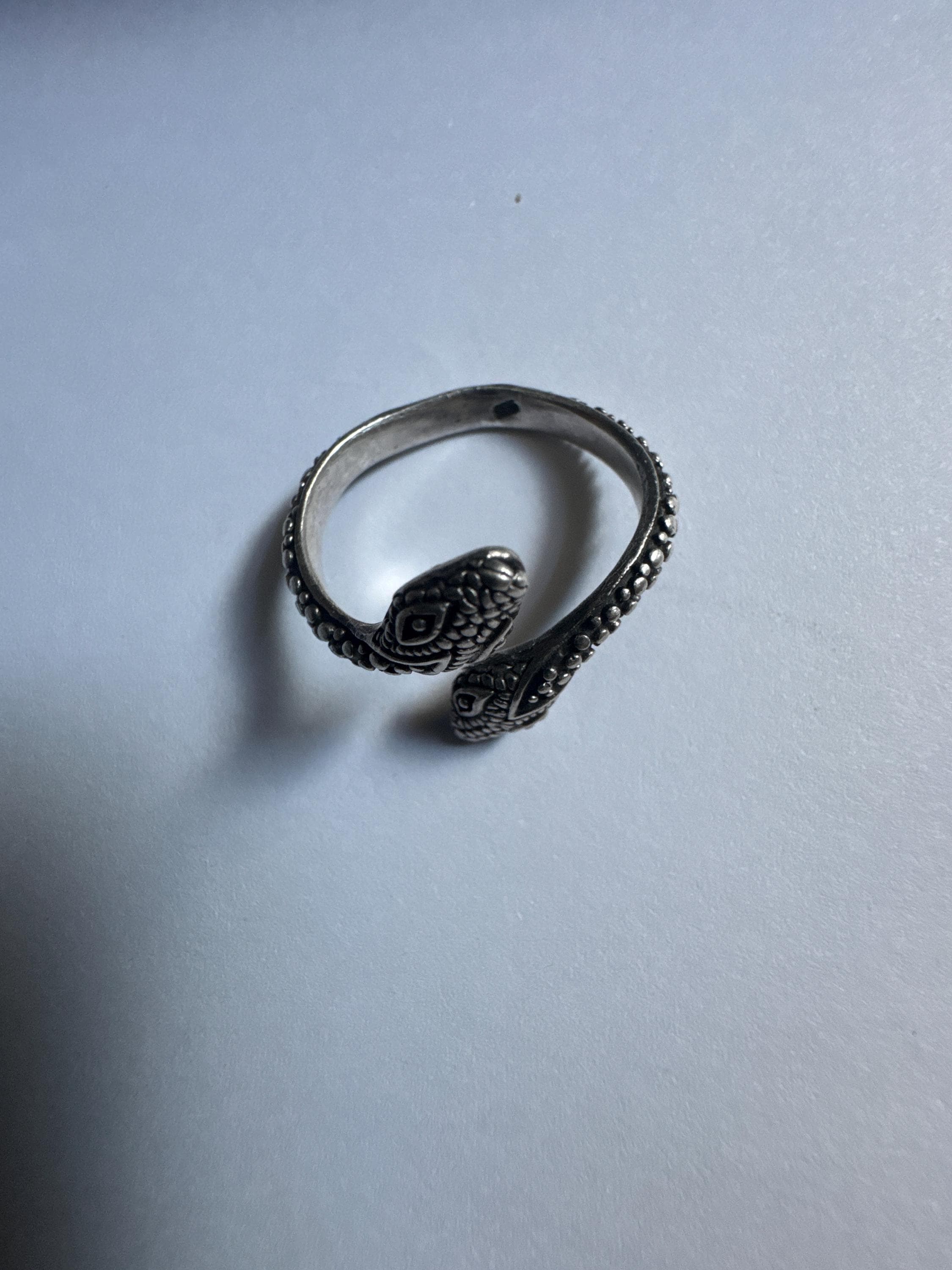 Incredible Sterling Silver Snake/Reptile Adjustable Ring – approx. size P image 5