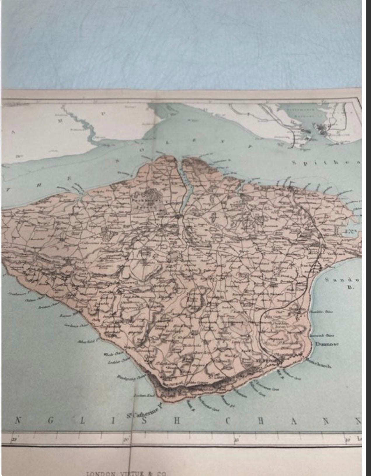 Victorian Colour-Tinted Isle of Wight Map, George Virtue, 1840 image 2