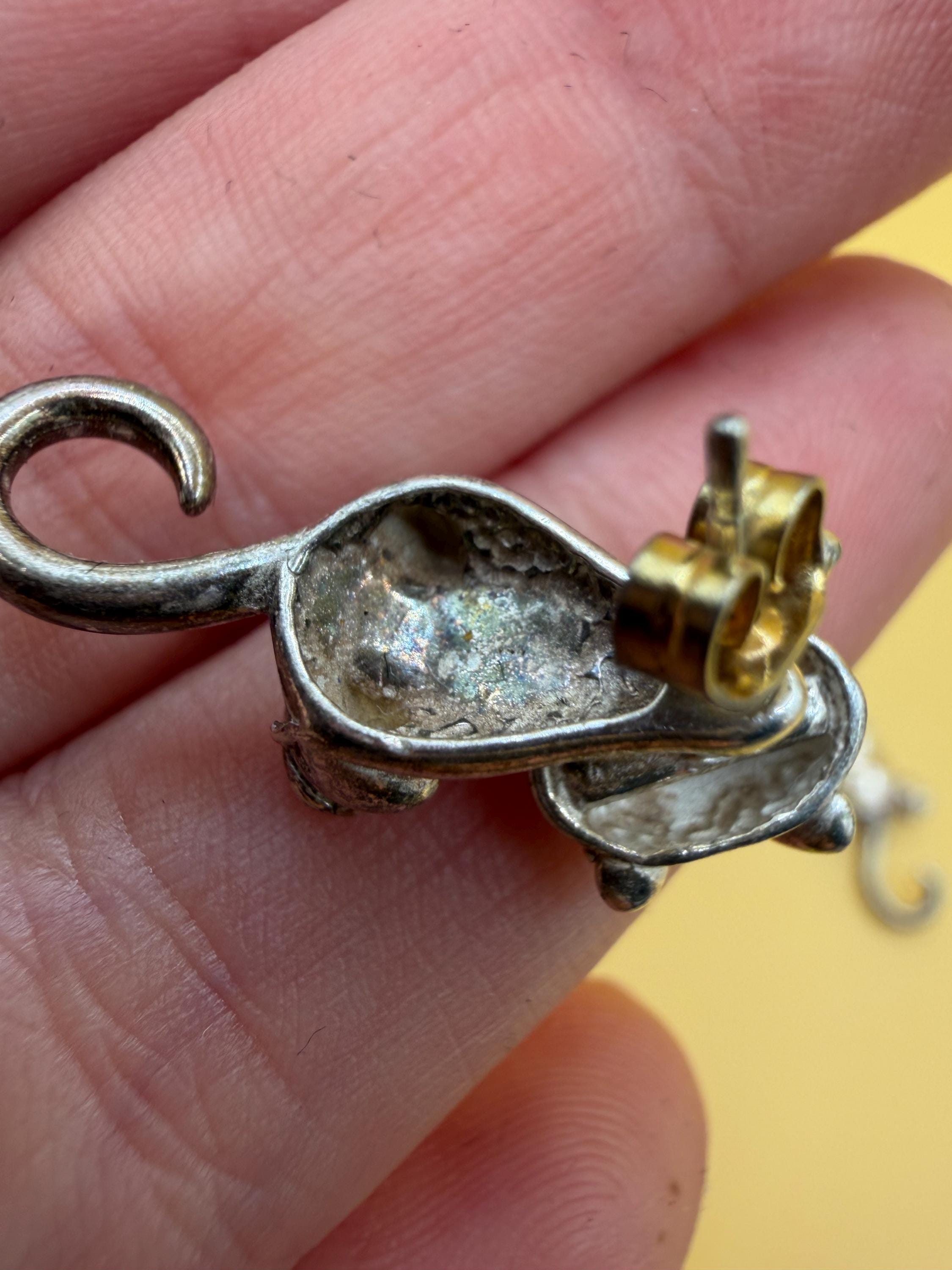 Sterling Silver Cat Clinging Earrings – Pet Lover Jewelry image 6