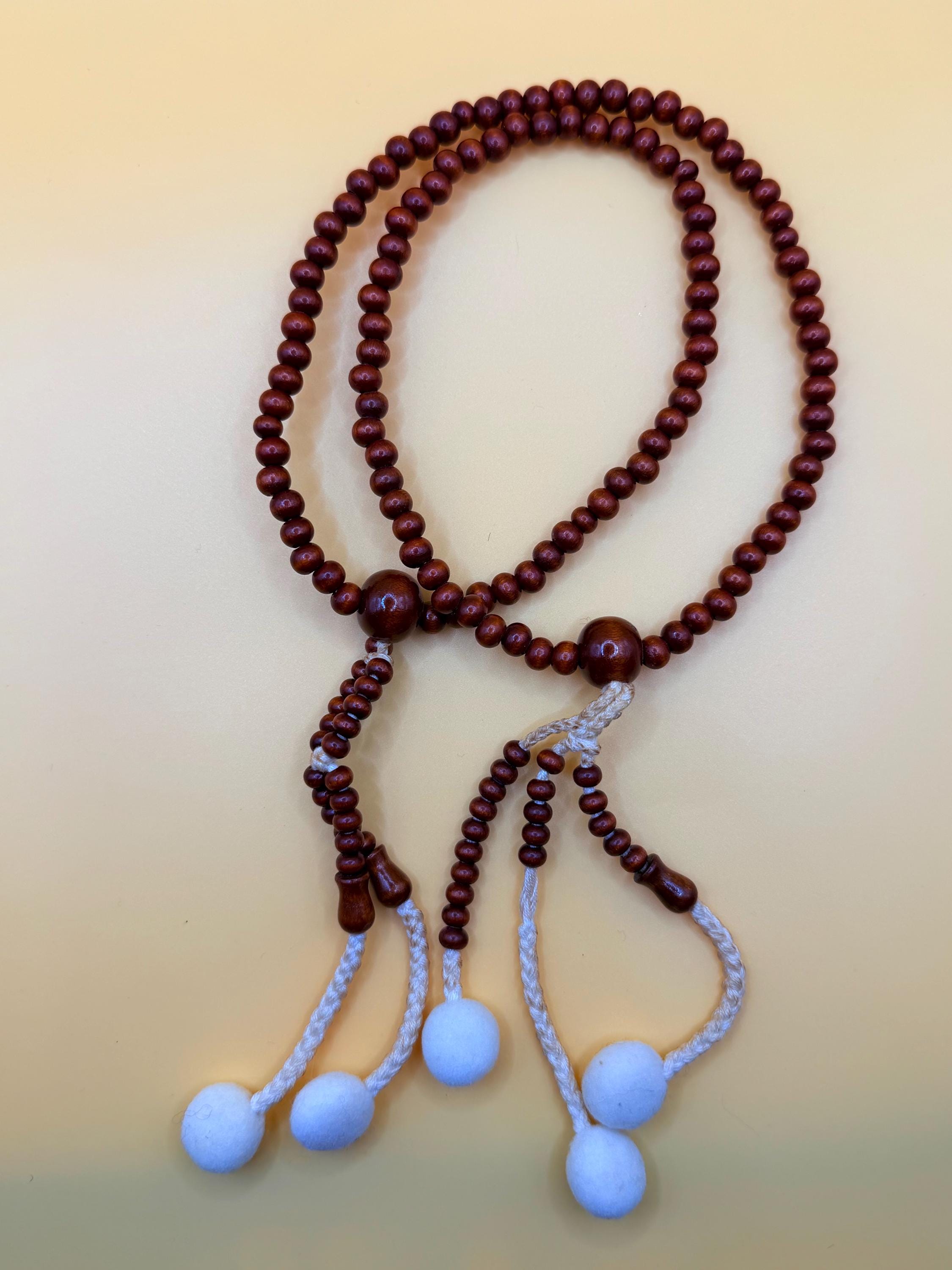 Japanese Bhuddist Wooden Prayer Beads rosary image 2