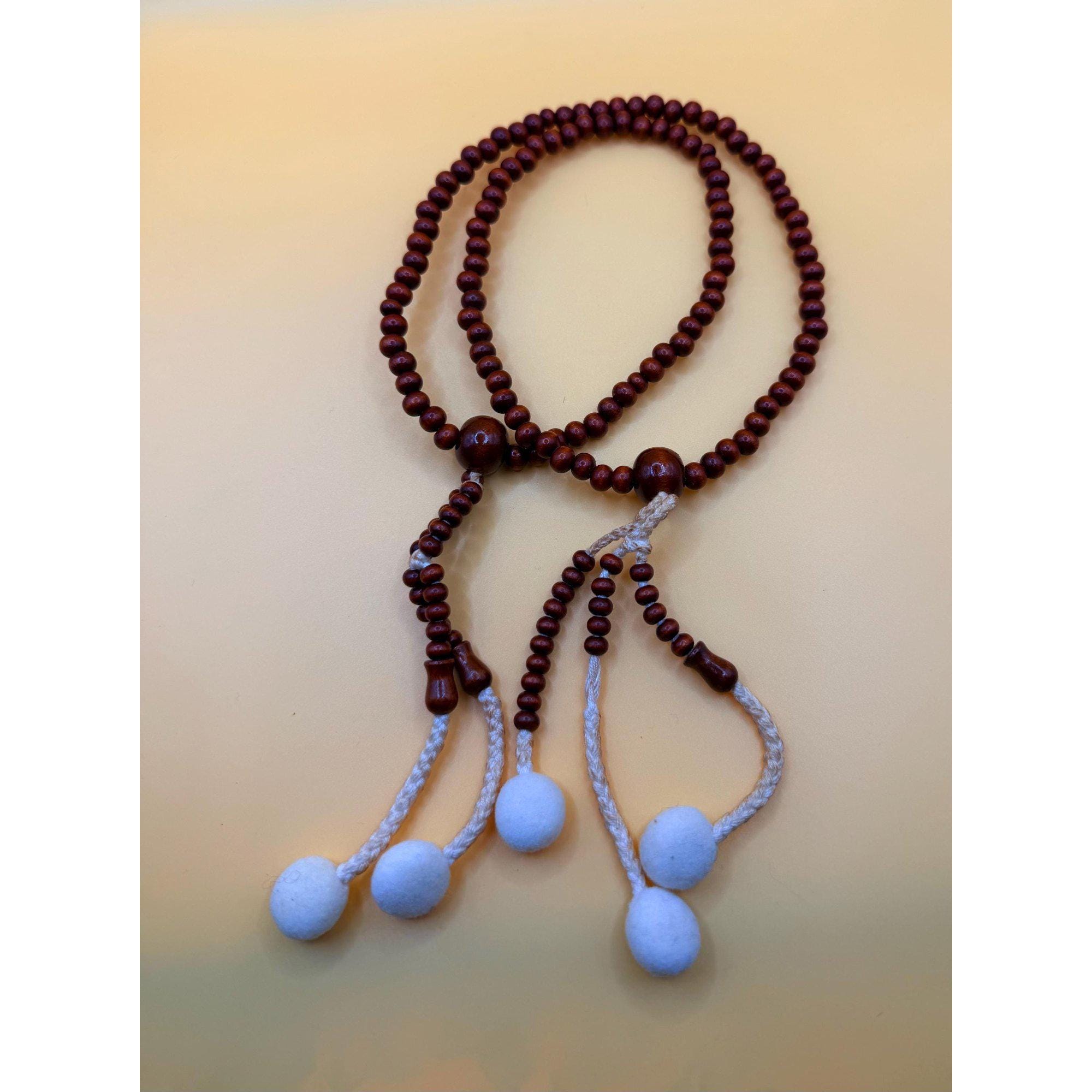 Japanese Bhuddist Wooden Prayer Beads rosary