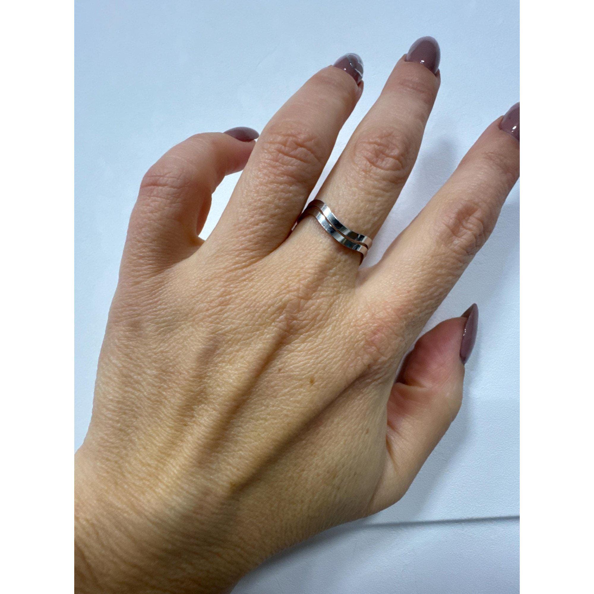 Sparkling fashion Sterling silver ring adjustable size N24