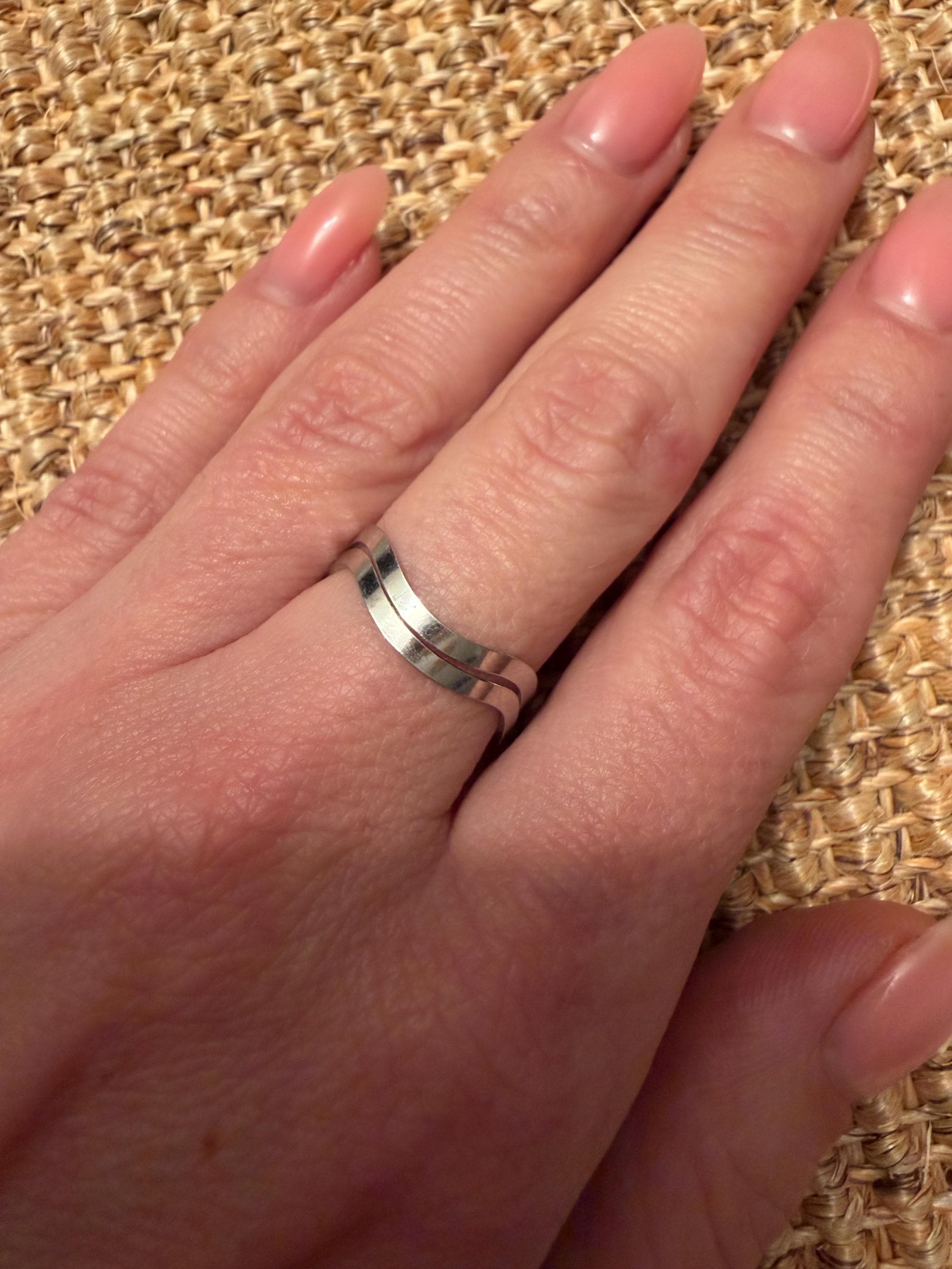 Sparkling fashion Sterling silver ring adjustable size N#24 image 6