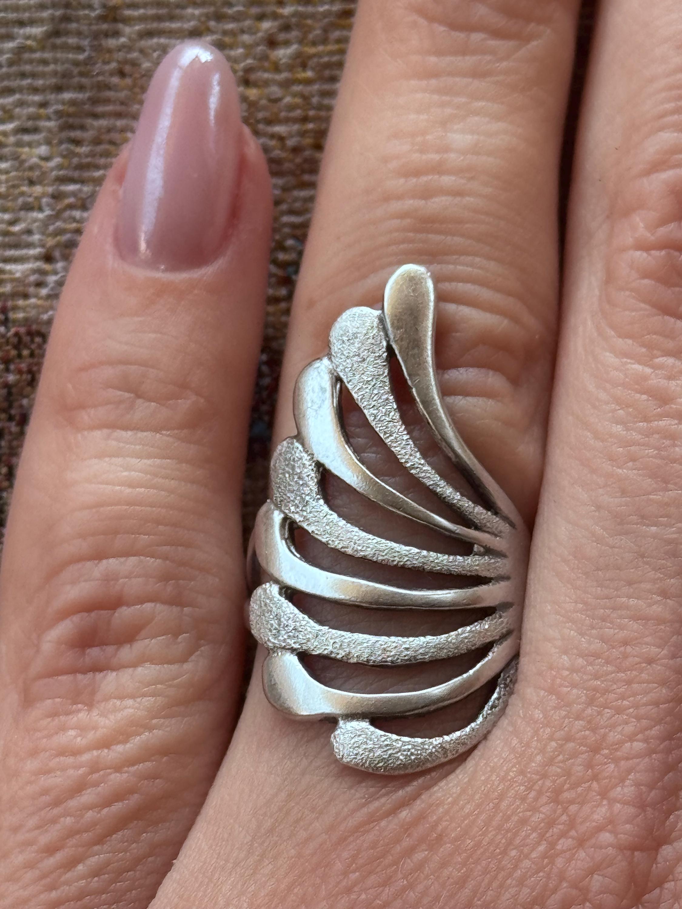 Vintage 1990s sterling silver ring,UK size K