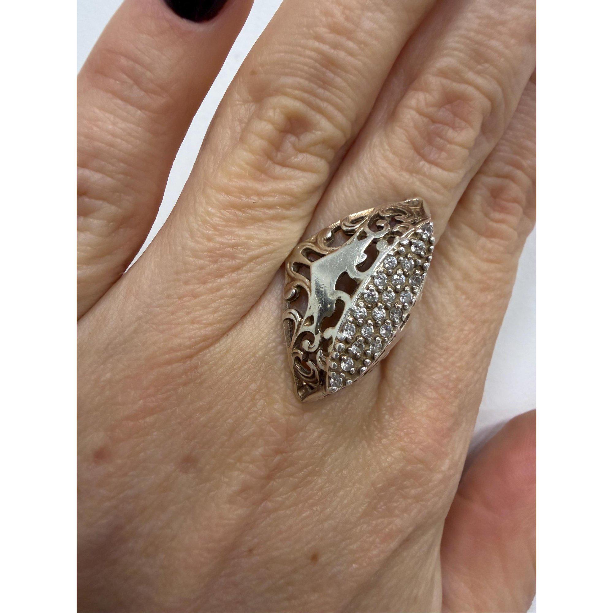 Vintage sterling silver ring from the 90s Soviet Union era Uk size U image 5