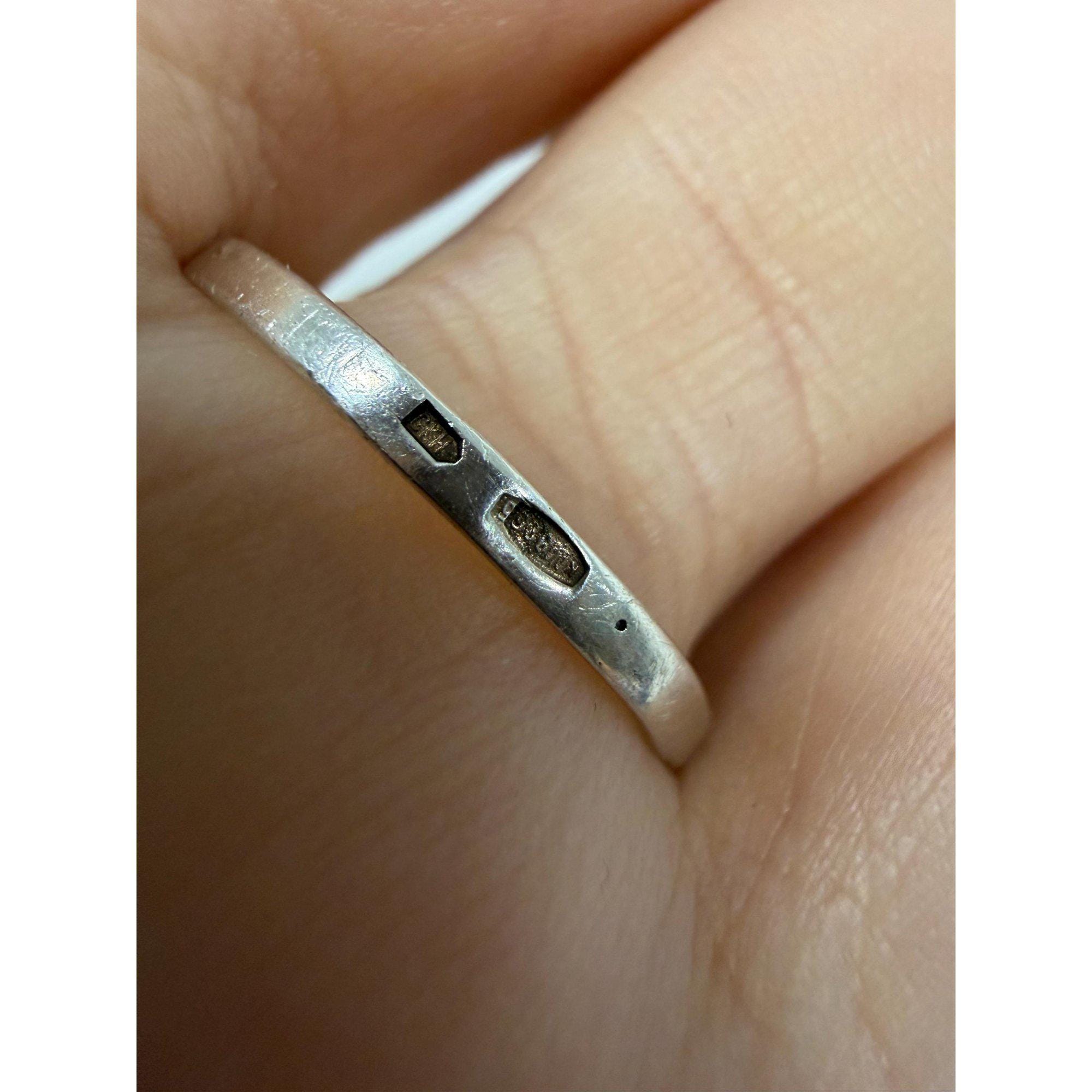 Vintage sterling silver ring from the 90s Soviet Union era Uk size U image 4
