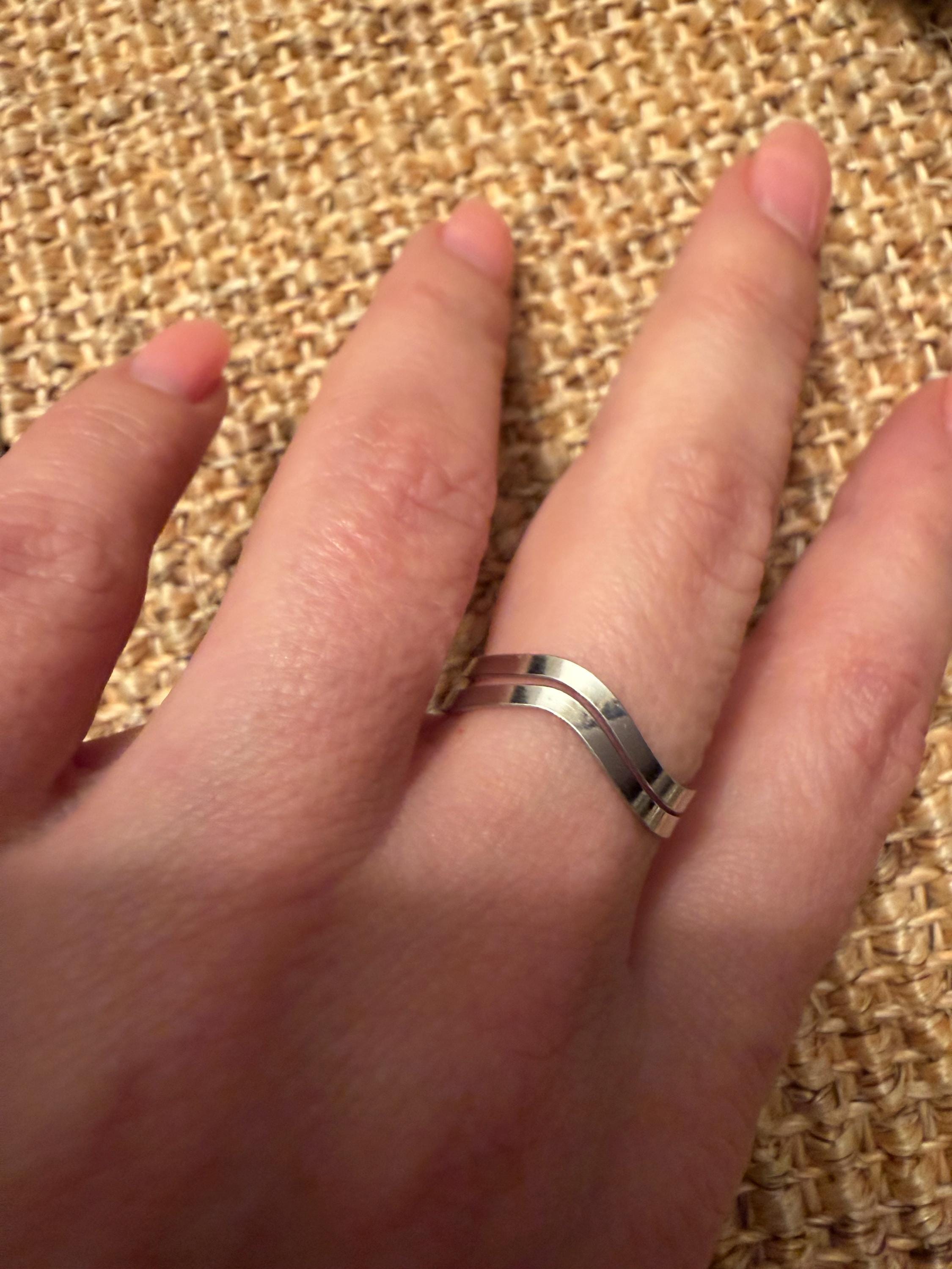 Sparkling fashion Sterling silver ring adjustable size N#24 image 4
