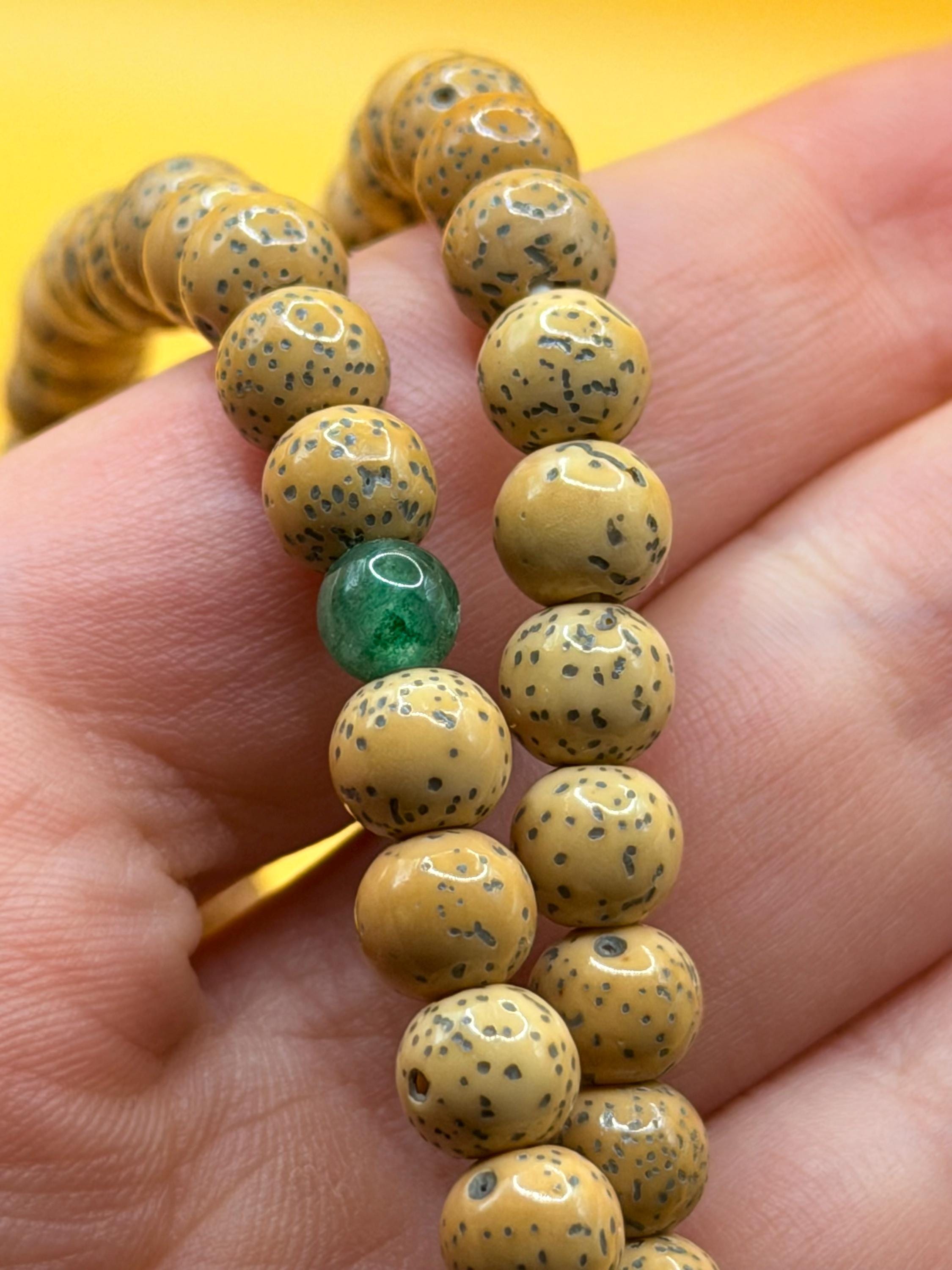 Star & Moon Bodhi Seed Bracelet -natural Aventurine New image 3