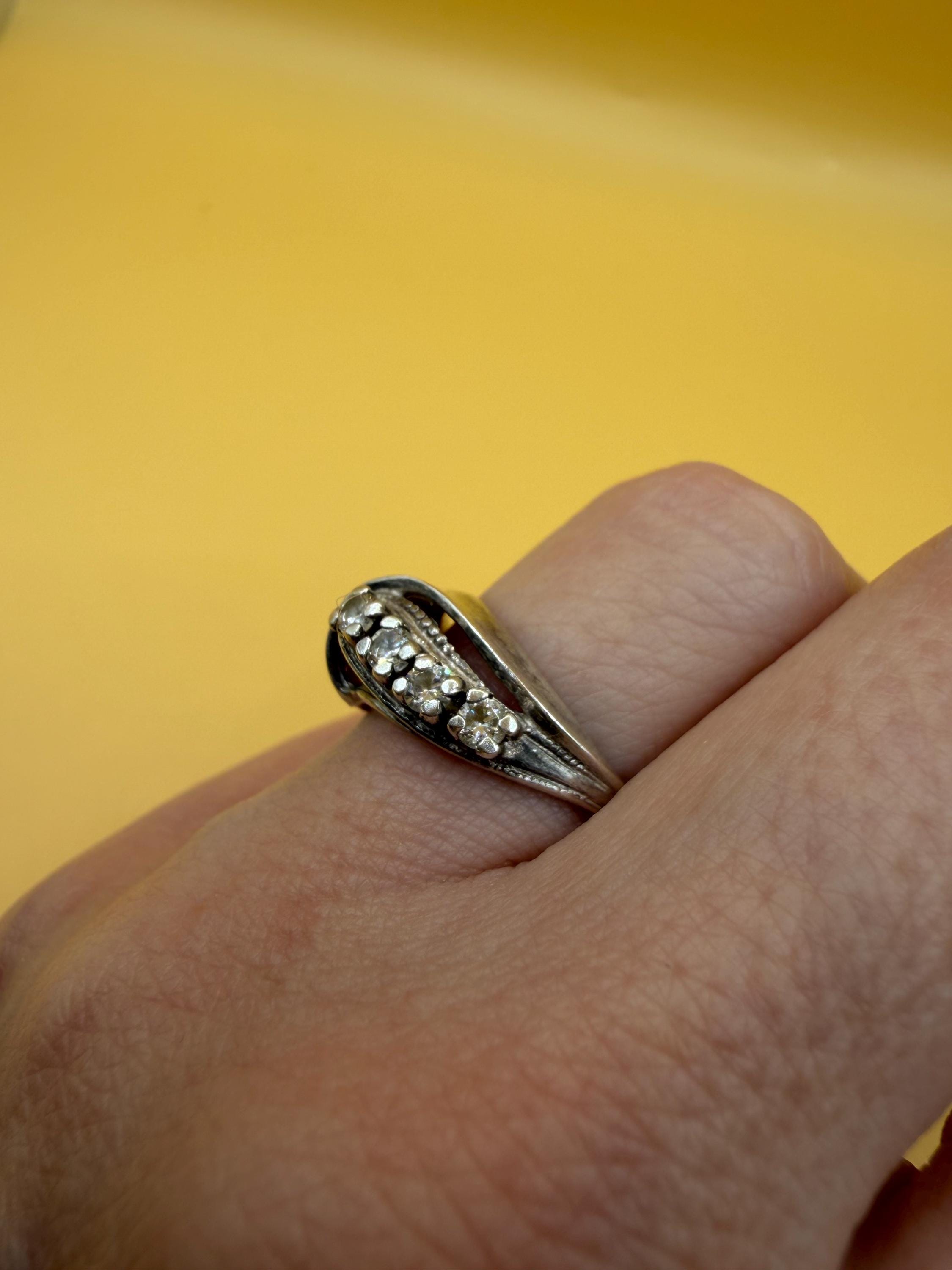 Size N 925 Sterling Silver ring Soviet 90s #27 image 4
