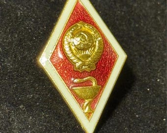 Udssr Sowjetunion vintage Pin Abzeichen Der bestandene der Akademie der Militärmedizin.