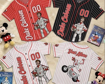 Personalized Duke Caboom Baseball Jersey, Toy Story Duke Caboom Shirt, Custom Name Number Disney Family Trip Outfit