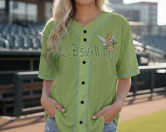 Tinkerbell baseballjersey, shirt Walt Disney World familie-uitstapje, gepersonaliseerde Disney vakantie-outfit, bijpassend Magic Kingdom-T-shirt