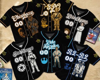 Benutzerdefinierte Star Wars Disney Baseball Jersey, Familie Passende Kollektion Outfit, personalisierte Name & Nummer, Disneyland Trip Shirt