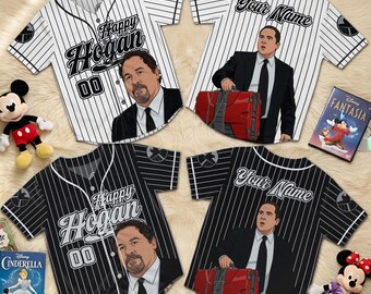 Personalized Happy Hogan Baseball Jersey, Custom Name Number Funny Bodyguard Shirt, Superhero Movie Fan Gift for Men