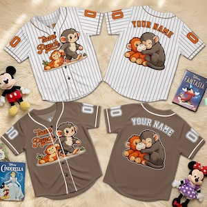 Honkbaljersey Team Punch Monkey, shirt grappig aapje, shirt met virale dierenhumor voor mannen en vrouwen