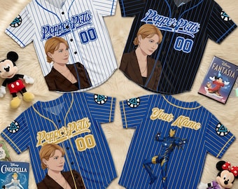 Personalized Pepper Potts Baseball Jersey, Custom Name Number Hero Assistant Shirt, Superhero Movie Fan Gift for Women