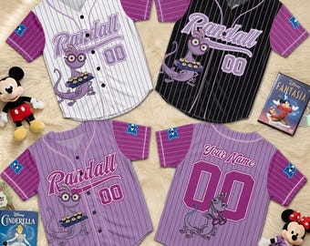 Personalized Randall Baseball Jersey, Custom Name Purple Monster Shirt, Villain Fan Gift, Birthday Jersey