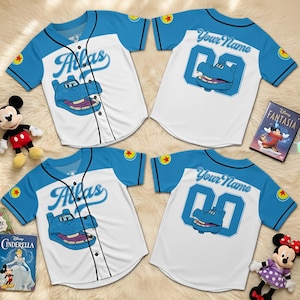 Custom Atlas Baseball Jersey, Personalized Toy Story Robot Shirt, Pixar Jersey, Family Matching Outfit, Disney Trip Gift