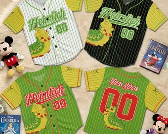 Personalized Heimlich Baseball Jersey, Custom Name Cute Caterpillar Shirt, Bug Movie Fan Gift, Birthday Jersey