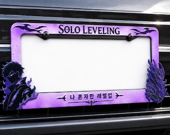 Cornice in metallo per targa livellante ispirata a Shadow Monarch stampata in 3D – Accessorio unico per modifiche auto, regalo personalizzato per mostre automobilistiche, regalo per lui