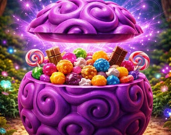 Devil Fruit Box-Gomu Gomu Candy Storage Box 3D Printed-Desk Decoration-One Piece Fan-One Piece Gift