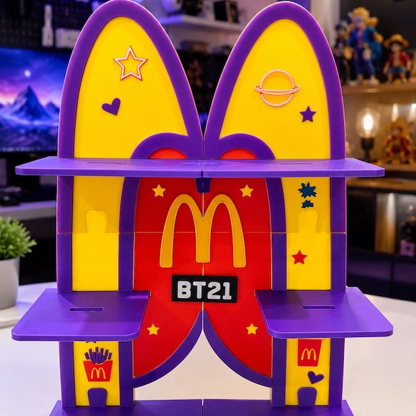 Inspired 3D Printed McDonald's Happy Meal BT21 Happy Meal Toys Shelf Ver.2-Gift-Collection- PRE-ORDER( Toys are not included)