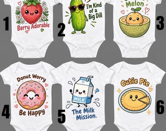 Cute Food Pun Baby Bodysuits –  12 Adorable Designs