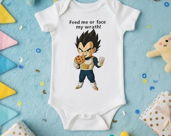 Lustiger Baby Strampelanzug | Saiyan warrior Zitat Body | Anime Outfit für Kleinkinder