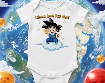 Funny Baby Onesie "Cuteness Level Over 9000"