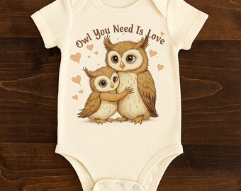 Owl You Need Is Love Baby Bodysuit