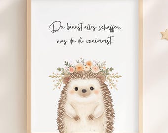 Animal posters for children's rooms, wall art for children's rooms, children's room posters, baby room decor, animal posters, children's room decor, woodland animals, hedgehogs