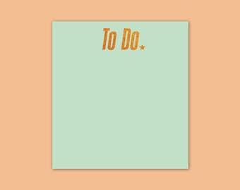 Notepad | Orange Glitter Showgirl To-Do List