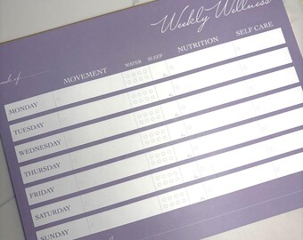 Weekly Wellness Tracker Notepad