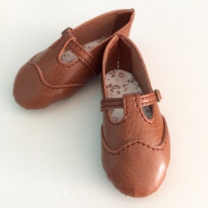 Shoe Brown for Minifee doll on box, BJD Shoes by Summomo 1/4 MSD image 2