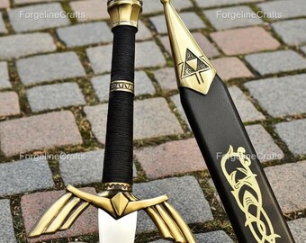 Handmade Legend of Zelda Master Sword Replica with Scabbard