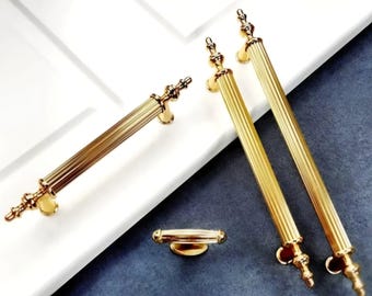 Rustic Luxury Cabinet Handles – Modern Country Drawer Pulls, Black, Gold, Chrome, Antique Brass, Kitchen Cupboard Furniture Knobs