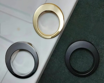 Modern Ring Pull Handle | Cabinet Drawer Knob | Kitchen Cupboard Furniture Pulls Gold Black Chrome Round Design
