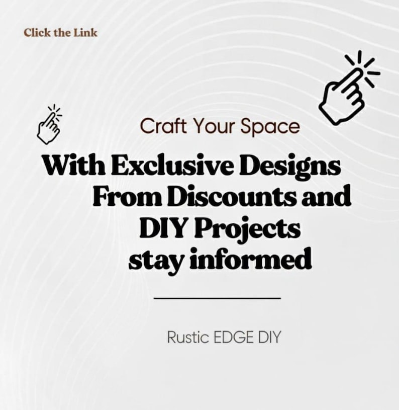May include: A graphic with the text "Craft Your Space" and "With Exclusive Designs From Discounts and DIY Projects stay informed." The image also includes a pointing hand icon and the text "Click the Link."