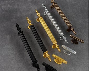 Rustic Luxury Cabinet Handles – Modern Country Drawer Pulls, Black, Gold, Chrome, Antique Brass, Kitchen Cupboard Furniture Knobs