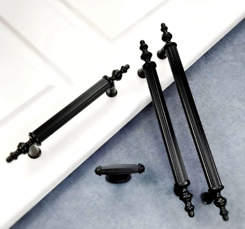 Rustic Luxury Cabinet Handles – Modern Country Drawer Pulls, Black ...