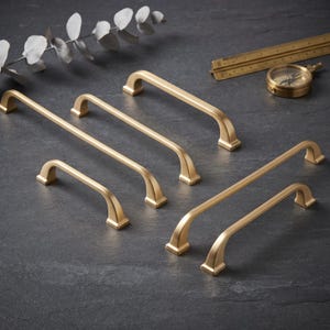 Modern Cabinet Pulls, Country Drawer Handles, Luxury Kitchen Hardware, Dresser Pull, Furniture Handle, Matte Black, Brass, Chrome
