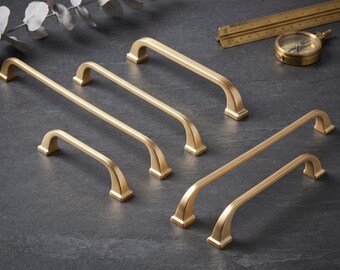 Modern Cabinet Pulls, Country Drawer Handles, Luxury Kitchen Hardware, Dresser Pull, Furniture Handle, Matte Black, Brass, Chrome