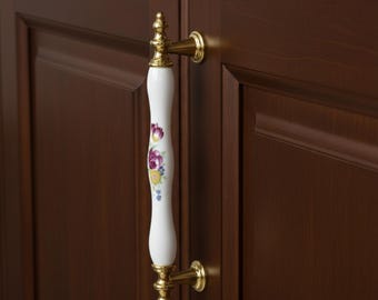 Coastal Blue Ceramic Cabinet Knob 64-96-128 mm | Ocean-Inspired Porcelain Drawer Handle | Beach House Hardware